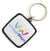 Branded Promotional ALUMINIUM METAL SQUARE KEYRING Keyring From Concept Incentives.