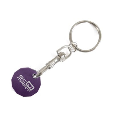 Branded Promotional LINTON TROLLEY COIN Keyring From Concept Incentives.